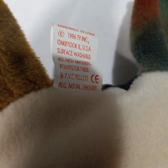 Ty Beanie Baby The Beanie Babies Collection "Claude The Crab" 1996 "Retired" PVC - Picture 7 of 15